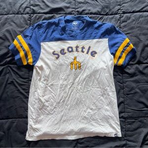 47 Blue and White Seattle Tee Mariners